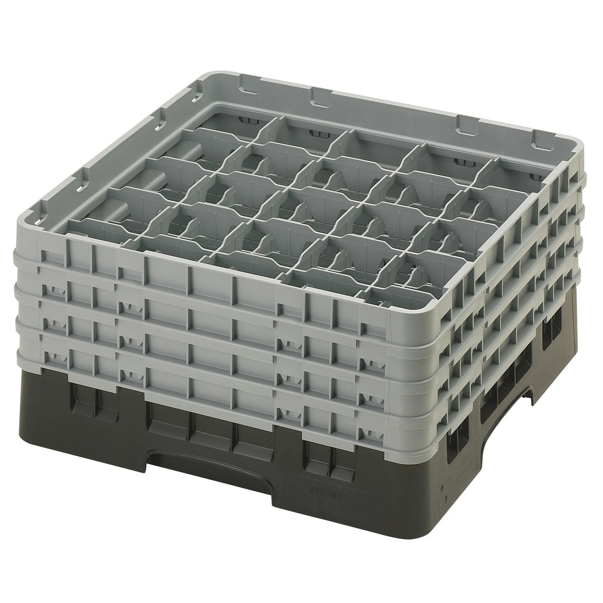 Cambro 25S800110 Camrack Full Size Glass Rack, 8 1/2" Max Glass Height - Black