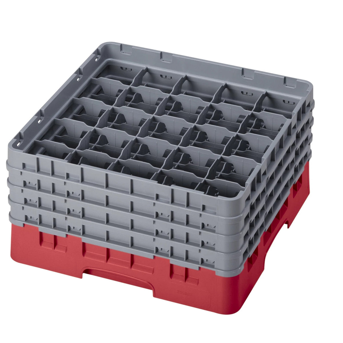 Cambro 25S800163 Camrack Full Size Glass Rack, 8 1/2" Max Glass Height - Red