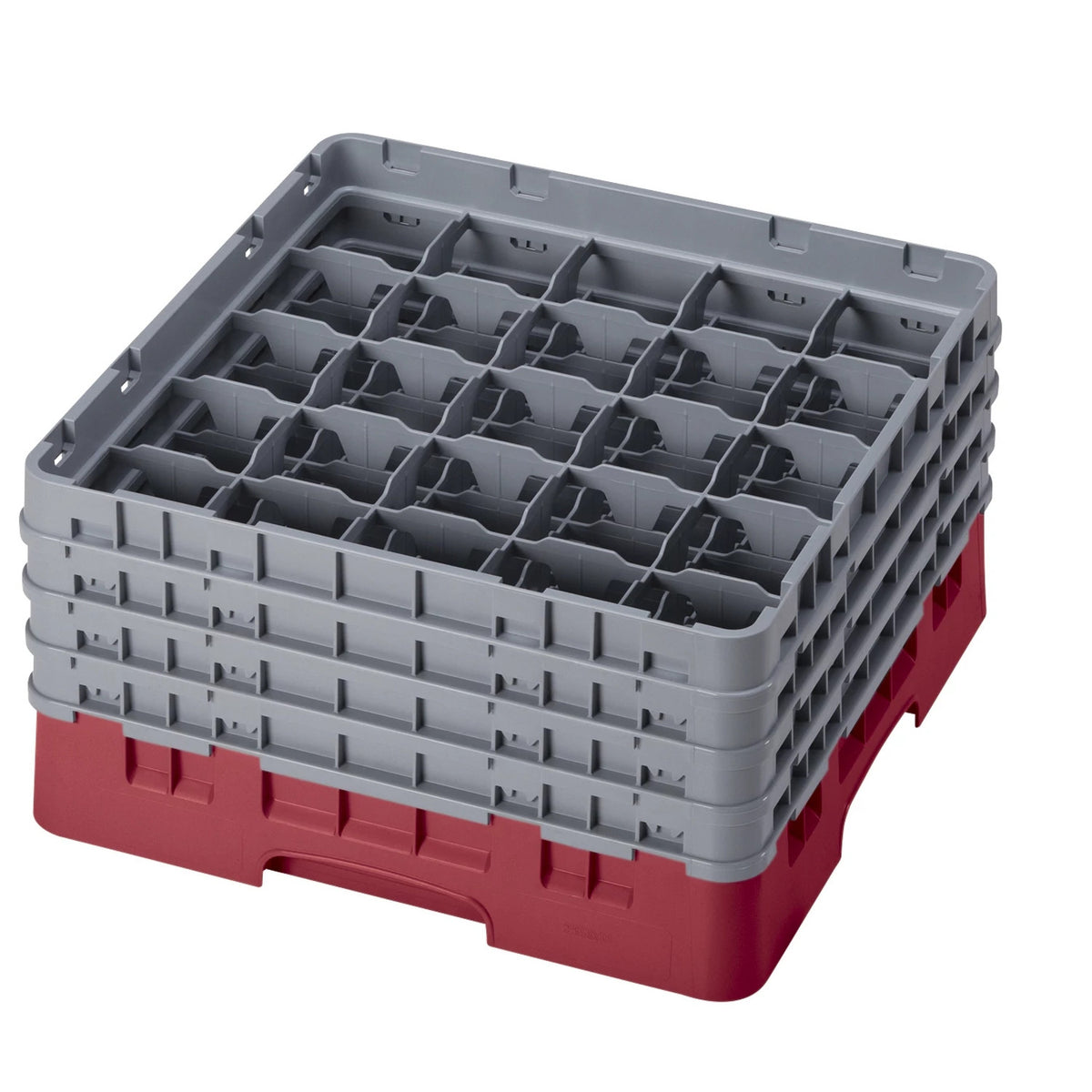 Cambro 25S800416 Camrack Full Size Glass Rack, 8 1/2" Max Glass Height - Cranberry