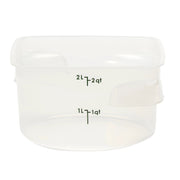 Cambro 2RFSPROPP190 FreshPro CamRounds Round Food Storage Container, 2 qt., Translucent - Translucent