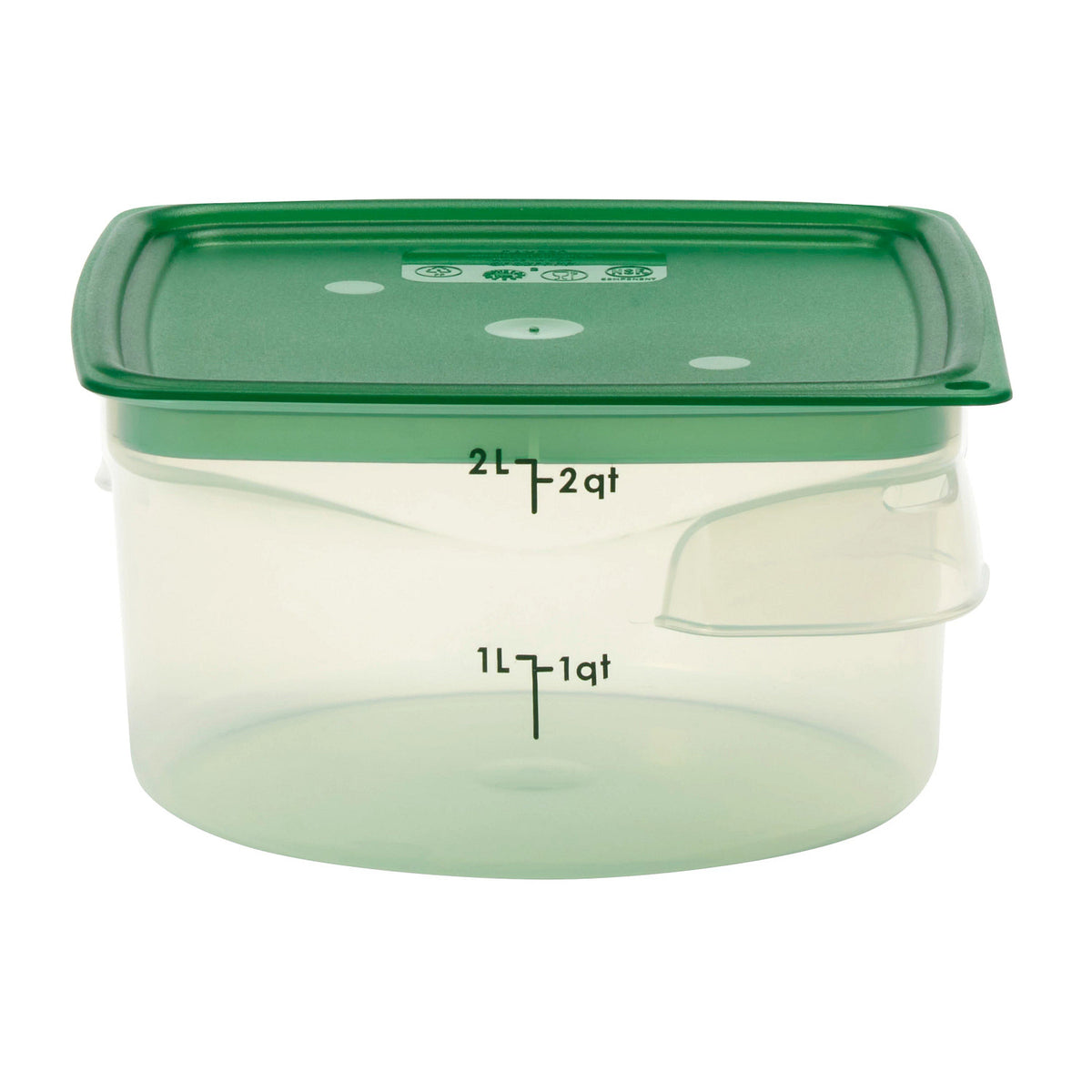 Cambro 2RFSPROPP190 FreshPro CamRounds Round Food Storage Container, 2 qt., Translucent - Translucent
