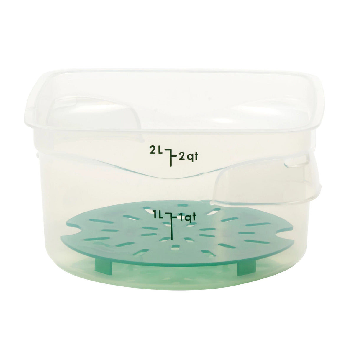 Cambro 2RFSPROPP190 FreshPro CamRounds Round Food Storage Container, 2 qt., Translucent - Translucent