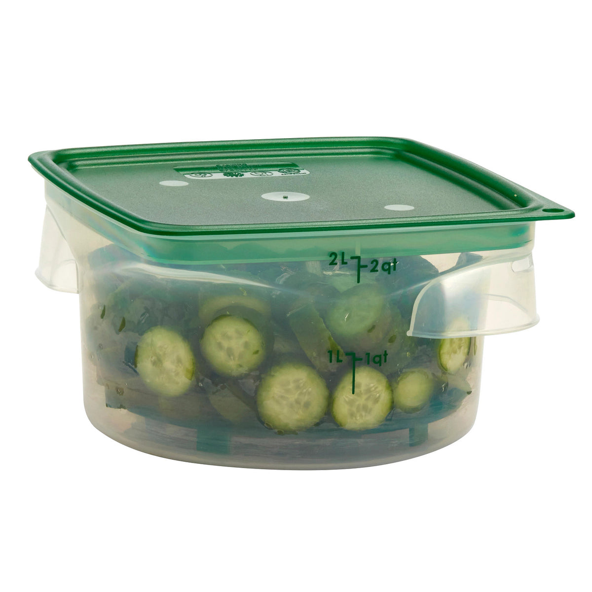 Cambro 2RFSPROPP190 FreshPro CamRounds Round Food Storage Container, 2 qt., Translucent - Translucent