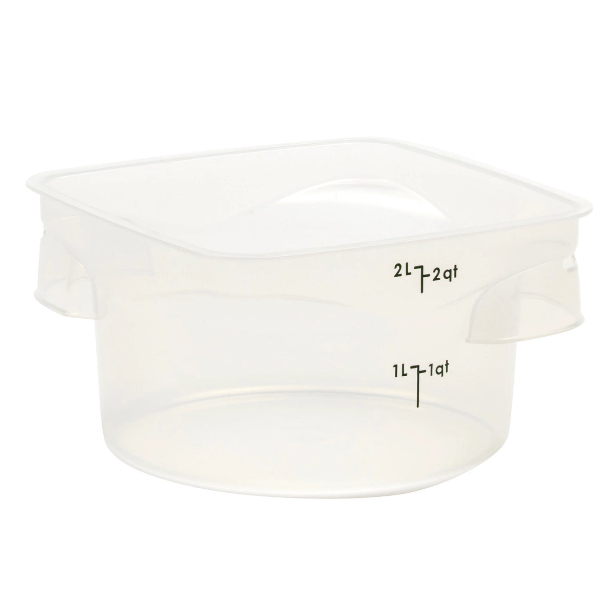 Cambro 2RFSPROPP190 FreshPro CamRounds Round Food Storage Container, 2 qt., Translucent - Translucent
