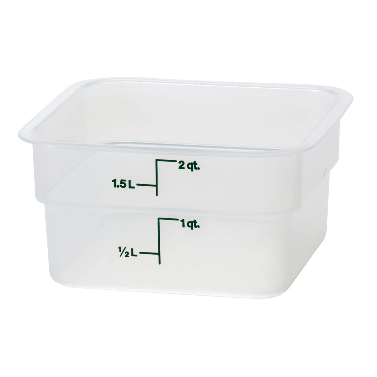 Cambro 2SFSPP190 CamSquares Classic Translucent Food Storage Container, 2 qt. - Translucent