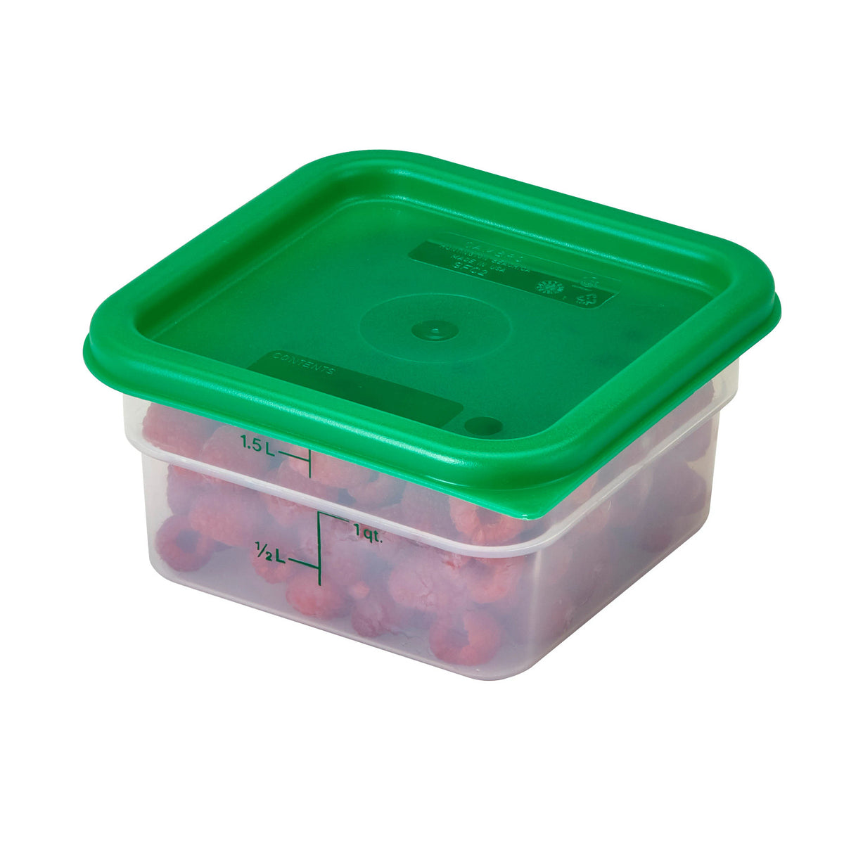 Cambro 2SFSPP190 CamSquares Classic Translucent Food Storage Container, 2 qt. - Translucent