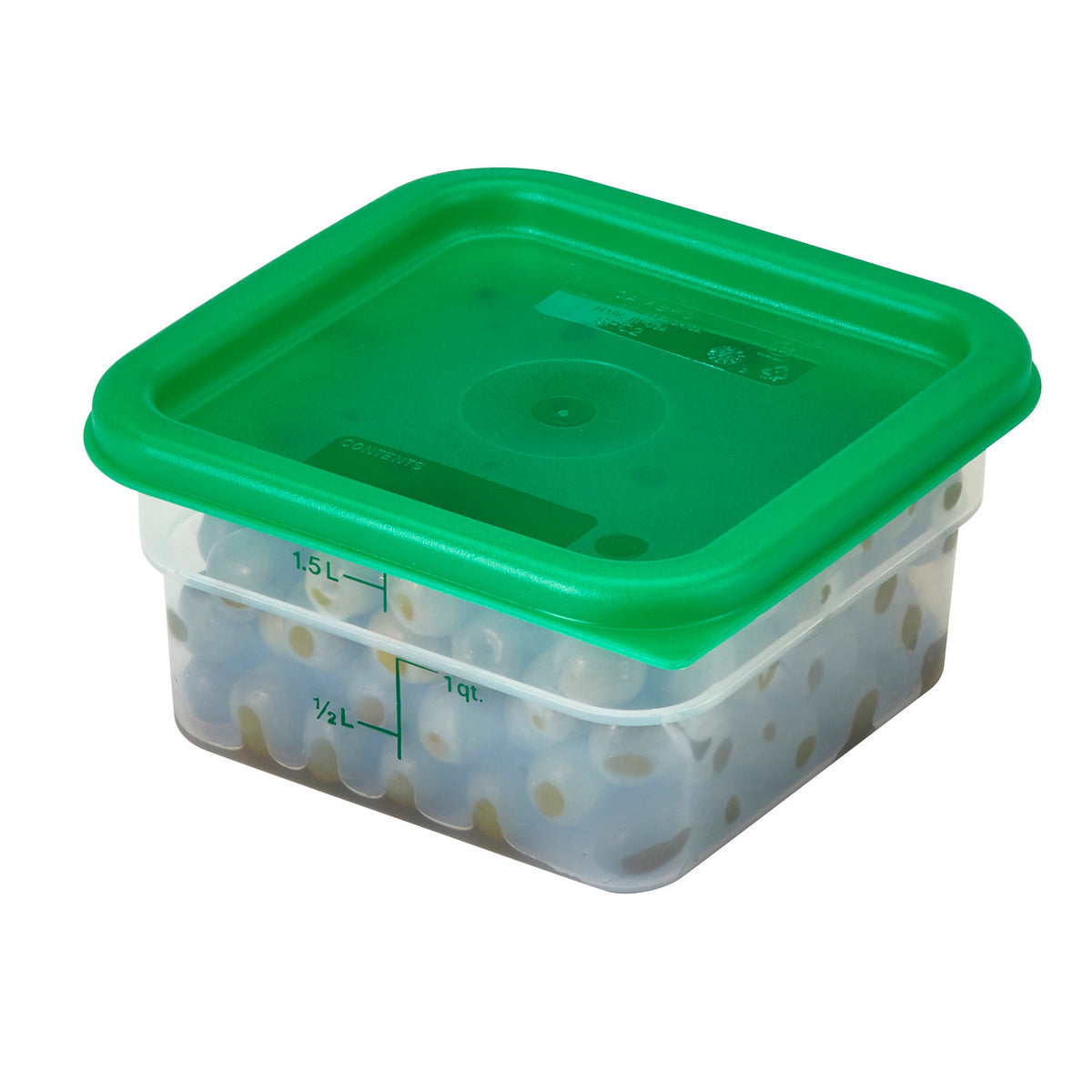 Cambro 2SFSPP190 CamSquares Classic Translucent Food Storage Container, 2 qt. - Translucent
