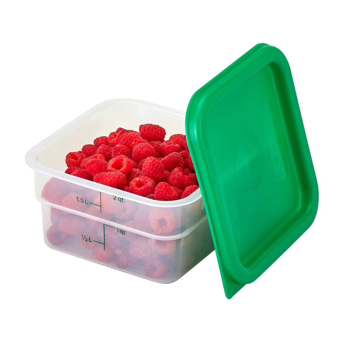 Cambro 2SFSPP190 CamSquares Classic Translucent Food Storage Container, 2 qt. - Translucent