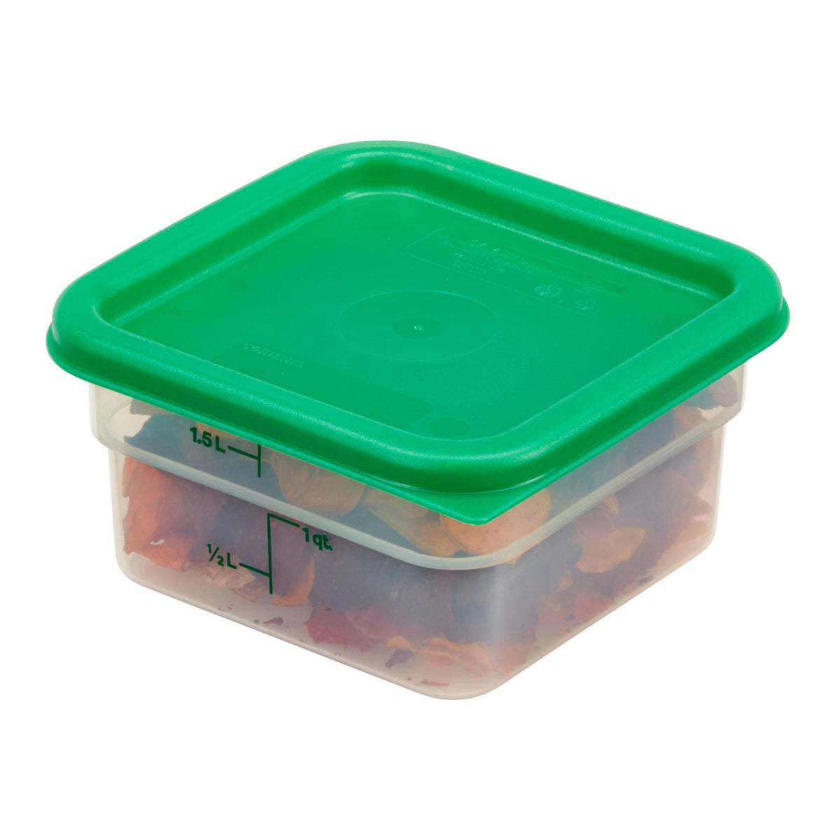 Cambro 2SFSPP190 CamSquares Classic Translucent Food Storage Container, 2 qt. - Translucent