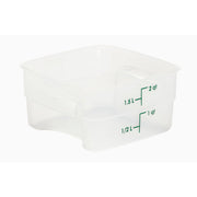 Cambro 2SFSPROPP190 FreshPro CamSquares Square Food Storage Container, 2 qt., Translucent - Translucent