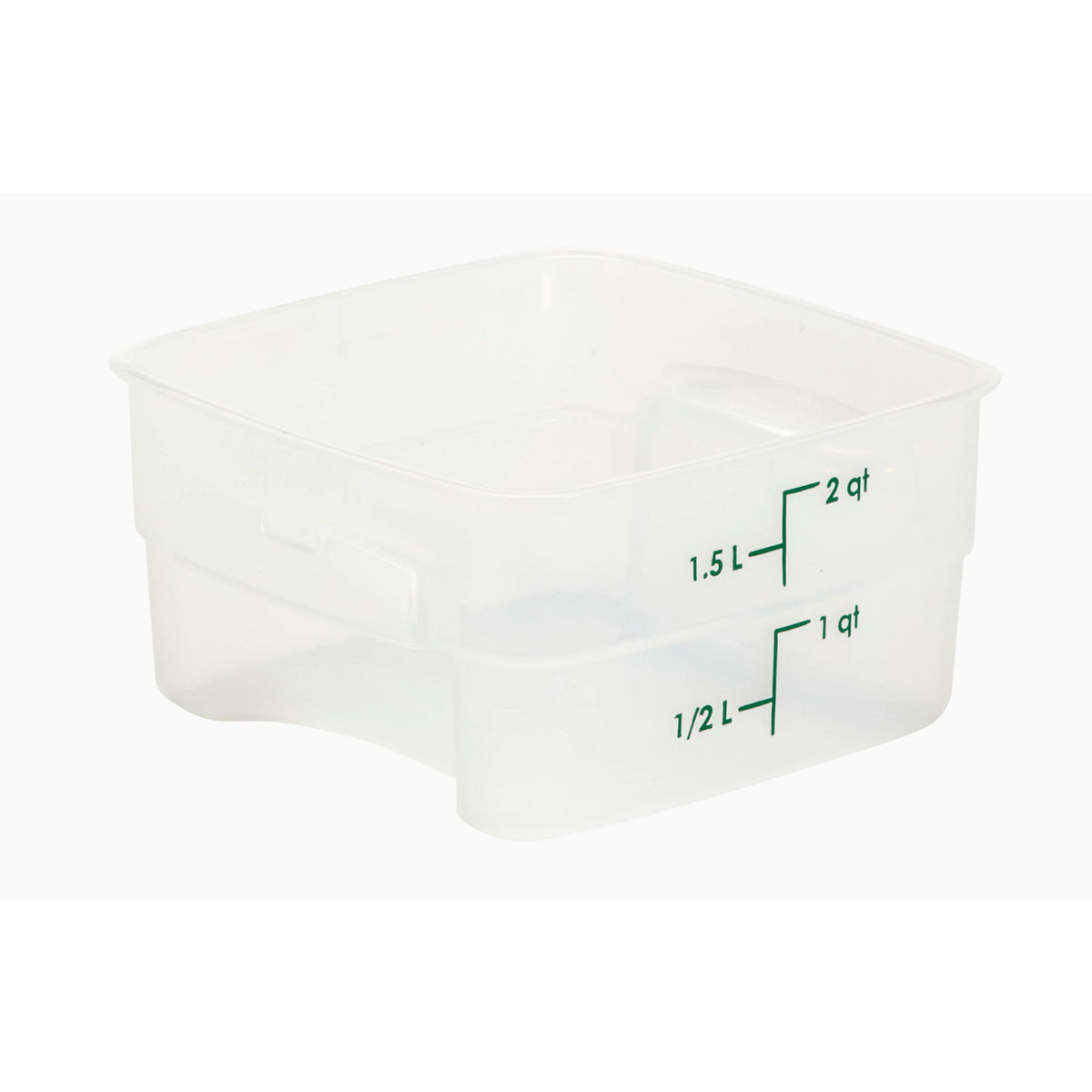 Cambro 2SFSPROPP190 FreshPro CamSquares Square Food Storage Container, 2 qt., Translucent - Translucent