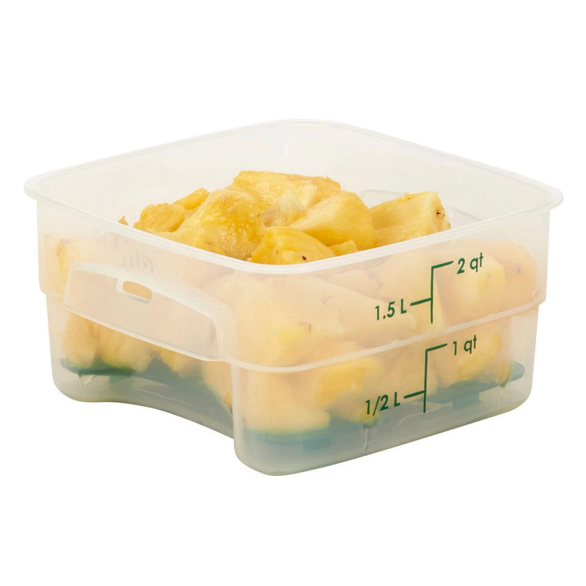 Cambro 2SFSPROPP190 FreshPro CamSquares Square Food Storage Container, 2 qt., Translucent - Translucent
