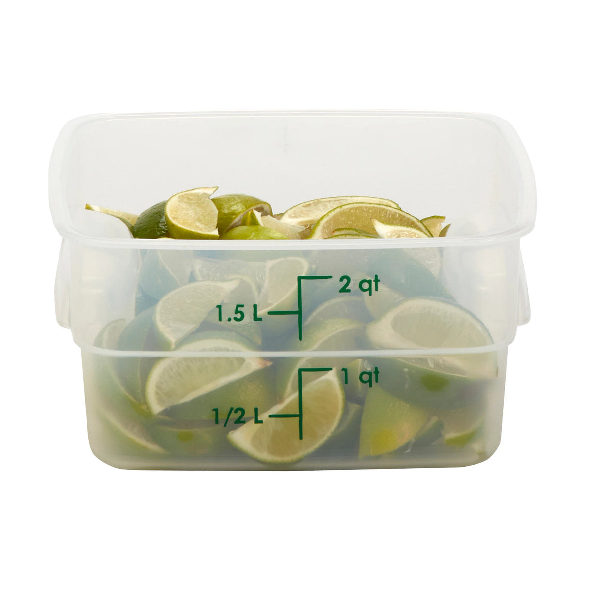Cambro 2SFSPROPP190 FreshPro CamSquares Square Food Storage Container, 2 qt., Translucent - Translucent