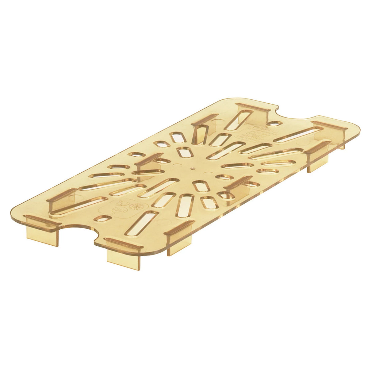 Cambro 30HPD150 H-Pan High Heat Drain Shelf, Third Size Food Pan Insert - Amber