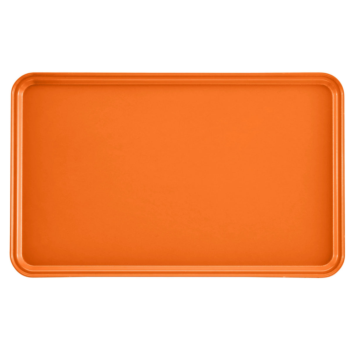 Cambro 3253222 Rectangular Camtray Fiberglass Tray, 12 3/4" x 20 7/8" - Orange Pizazz