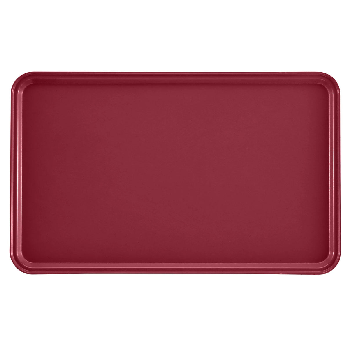 Cambro 3253505 Rectangular Camtray Fiberglass Tray, 12 3/4" x 20 7/8" - Cherry Red