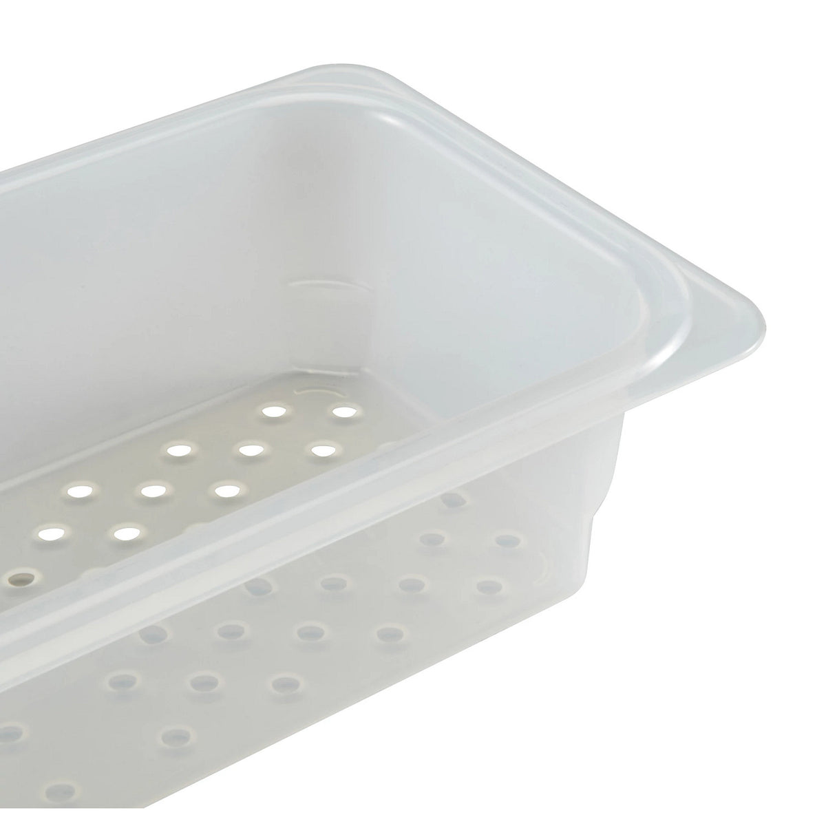 Cambro 33CLRPP190 Translucent Third Size Colander Food Pan, 3" Deep - Translucent