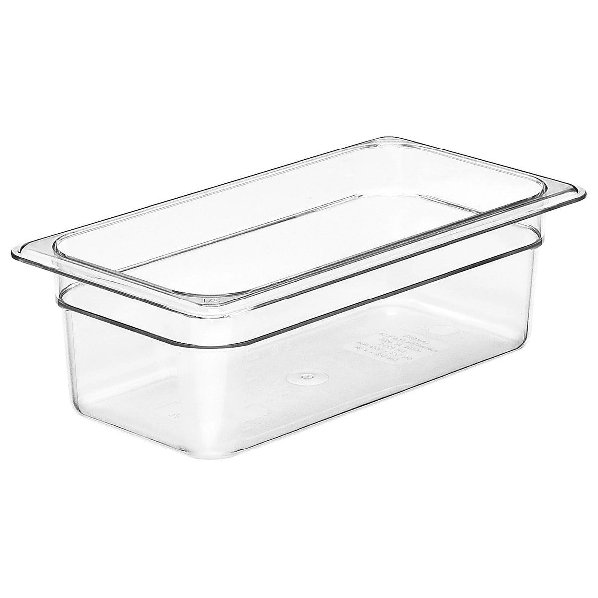 Cambro 34CW135 Camwear Third Size Food Pan, 4" Deep, 3.8 qt. - Clear