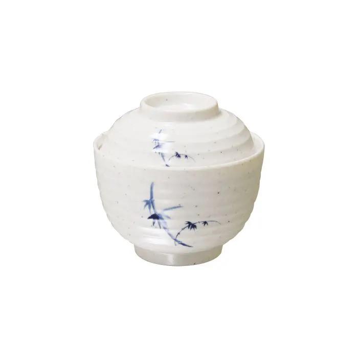 Thunder Group 3502BB, 9 OZ, 4" MISO BOWL W/ LID, BLUE BAMBOO, Melamine, NSF, Case Pack of 12