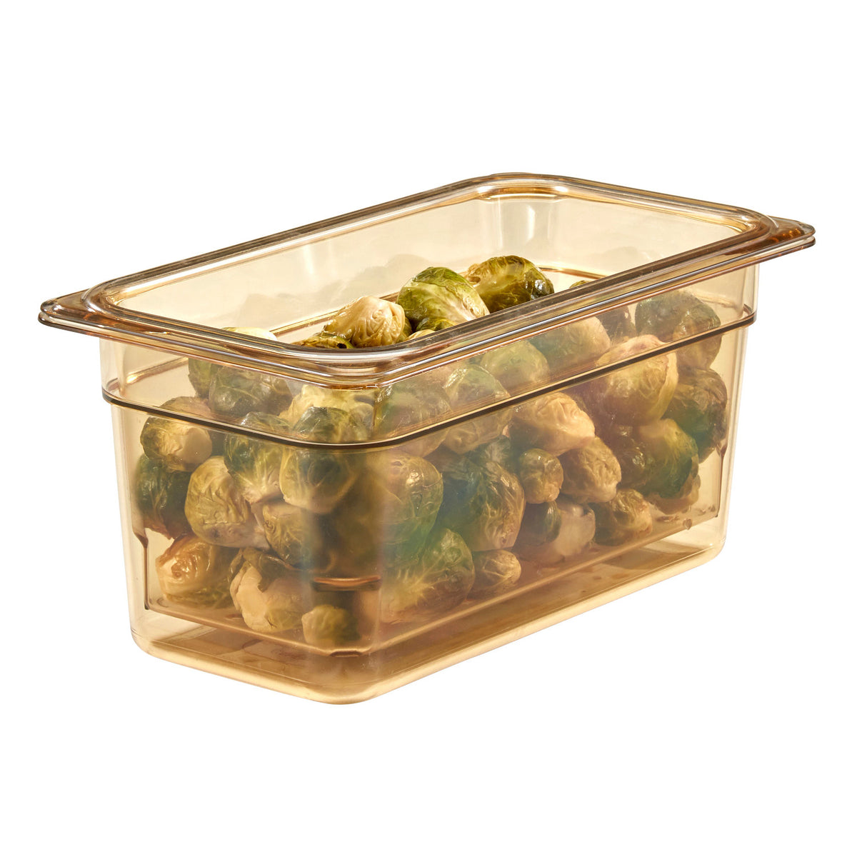 Cambro 35CLRHP150 H-Pan High Heat Third Size Colander Pan, 5" Deep - Amber