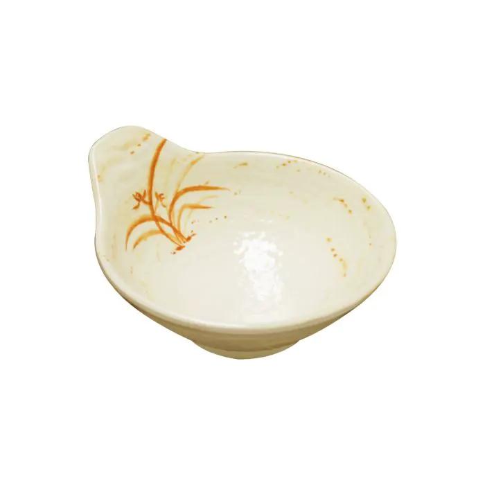 Thunder Group 3601, 5 OZ, 4 7/8" X 4 1/4" DIP BOWL, GOLD ORCHID, Melamine, NSF, Case Pack of 12