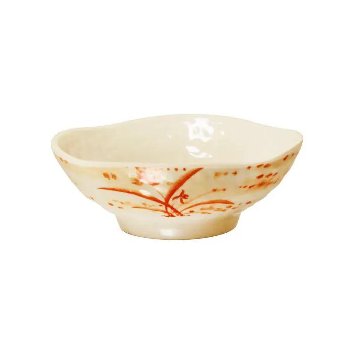 Thunder Group 3703, 2 OZ, 3 1/4" DISH SAUCER, GOLD ORCHID, Melamine, NSF, Case Pack of 12