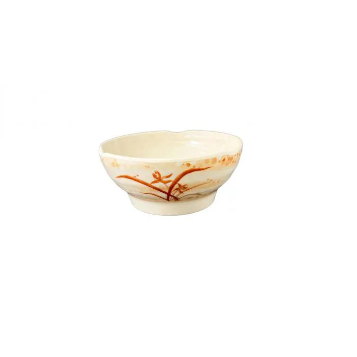 Thunder Group 3707, 23 OZ, 6 1/2" WAVE SOUP BOWL, GOLD ORCHID, Melamine, NSF, Case Pack of 12