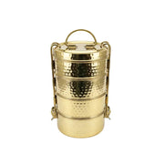 Hammered Gold Finish Stainless Steel 4 Tier Lunch Box/Tiffin by Nishi Enterprise Inc (hammered-gold-finish-stainless-steel-4-tier-lunch-box-tiffin)