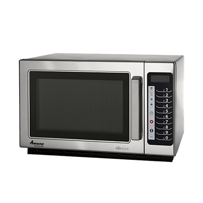 Amana RCS10TS, 1000 Watts, 1.2 cu.ft. Stackable Microwave Oven with Push Button Controls
