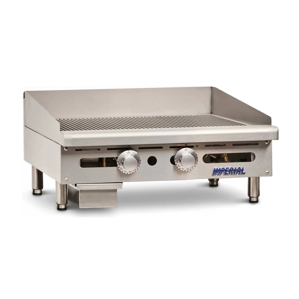 Imperial IGG-24 24" Gas Griddle w/ Thermostatic Controls - 1" Grooved Steel Plate, Natural Gas by Imperial (imperial-igg-24-24-gas-griddle-w-thermostatic-controls-1-grooved-steel-plate-natural-gas)