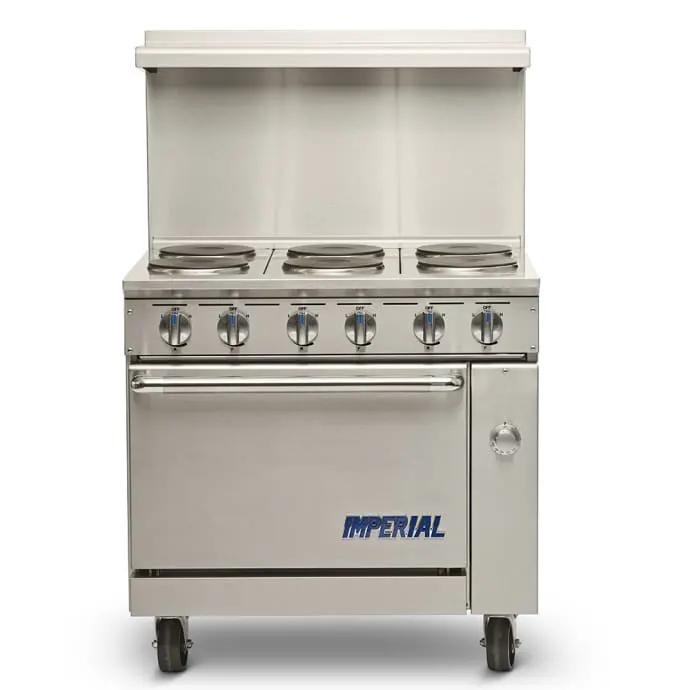Imperial IR-6-E 36" Pro Series 6 Sealed Element Electric Range w/ Standard Oven, 208v/3ph by Imperial (imperial-ir-6-e-36-pro-series-6-sealed-element-electric-range-w-standard-oven-208v-3ph)