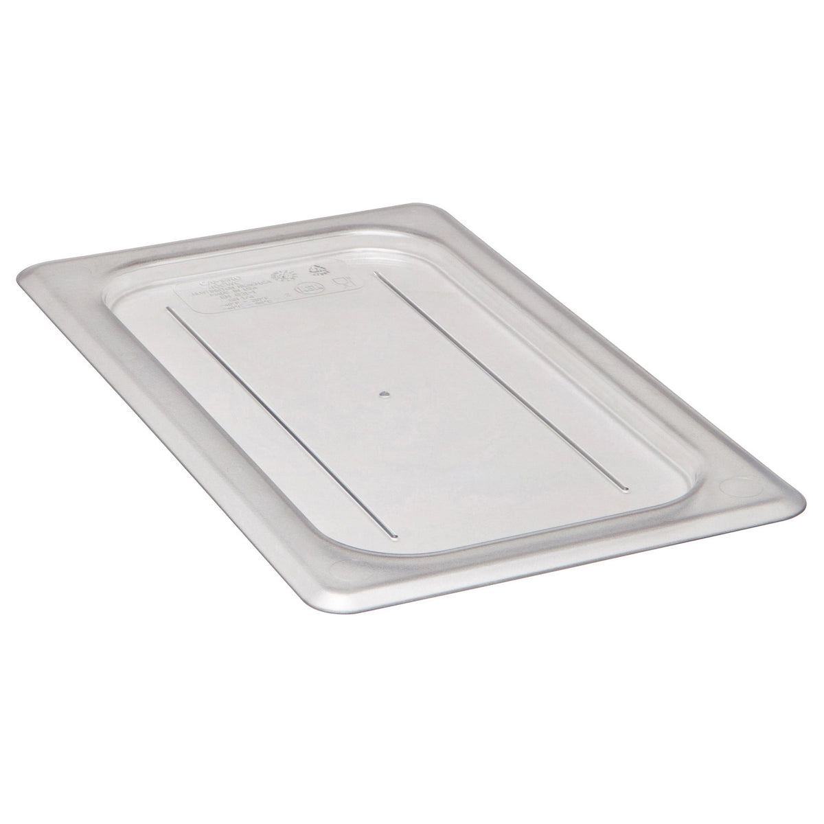 Cambro 40CWC135 Camwear Fourth Size Food Pan Flat Cover, 10 7/16" x 6 3/8" - Clear