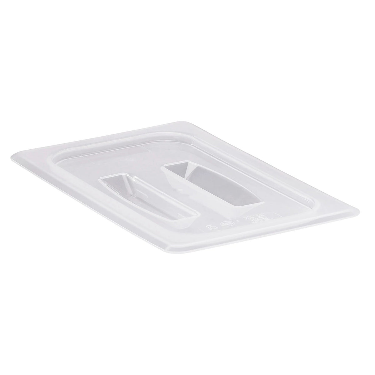 Cambro 40PPCH190 Translucent Fourth Size Food Pan Cover w/Handle - Translucent