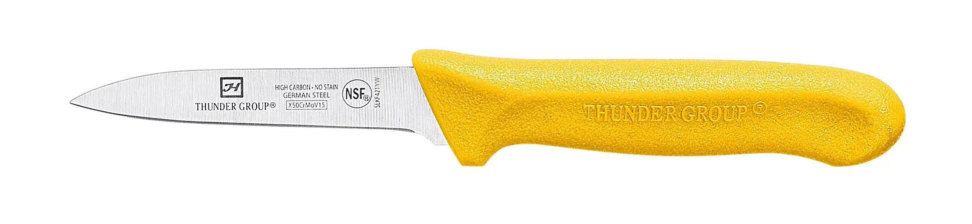 Thunder Group Paring Kinfe, 3-1/4" Blade, Yellow Polypropylene Handles, 2 Piece/Pack, German Steel, NSF by Thunder Group (thunder-group-paring-kinfe-3-1-4-blade-yellow-polypropylene-handles-2-piece-pack-german-steel-nsf)