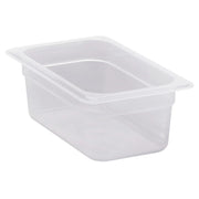 Cambro 44PP190 Translucent Fourth Size Food Pan, 4" Deep, 2.7 qt. - Translucent