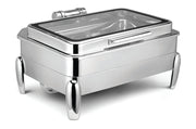 Stainless Steel Full Size Glass Top Chafer - 9 Qt.
