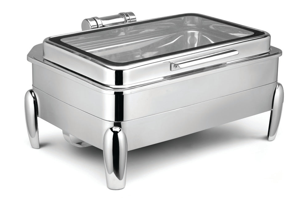 Stainless Steel Full Size Glass Top Chafer - 9 Qt.