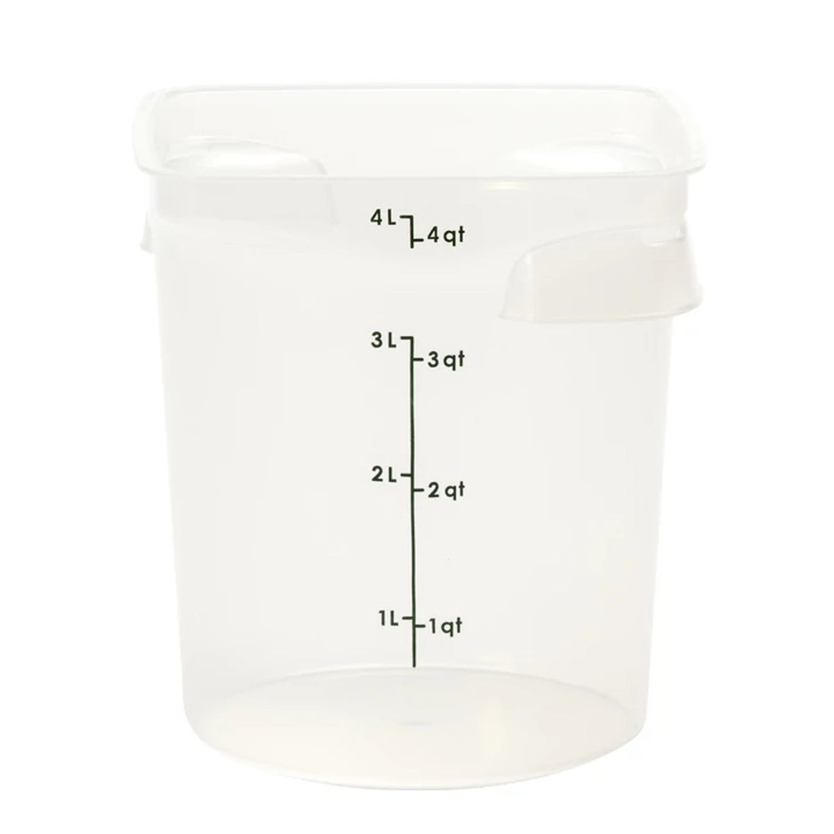 Cambro 4RFSPROPP190 FreshPro CamRounds Round Food Storage Container, 4 qt., Translucent - Translucent