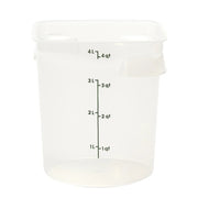 Cambro 4RFSPROPP190 FreshPro CamRounds Round Food Storage Container, 4 qt., Translucent - Translucent
