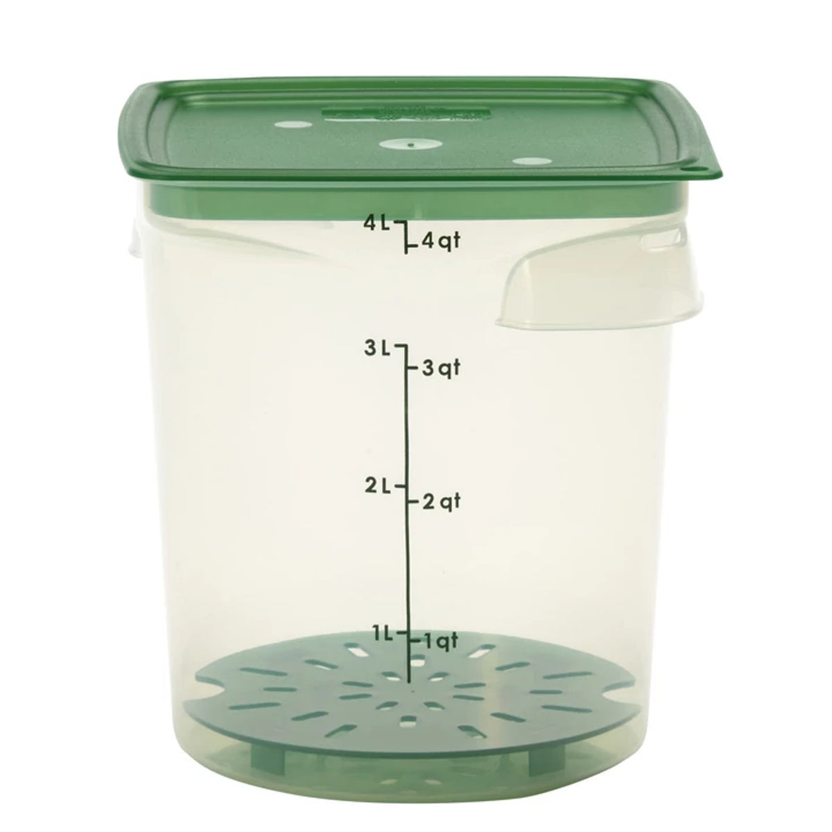 Cambro 4RFSPROPP190 FreshPro CamRounds Round Food Storage Container, 4 qt., Translucent - Translucent