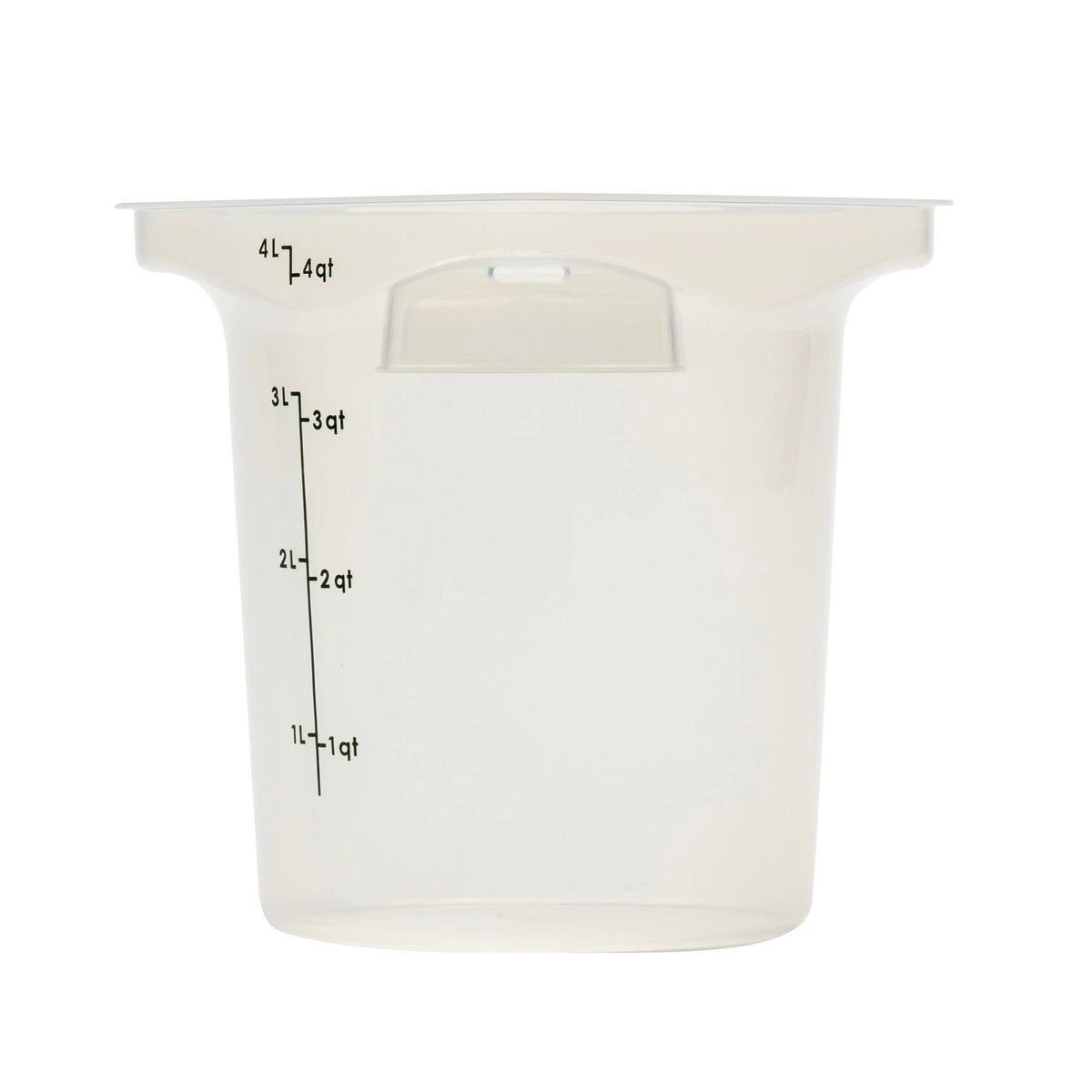 Cambro 4RFSPROPP190 FreshPro CamRounds Round Food Storage Container, 4 qt., Translucent - Translucent