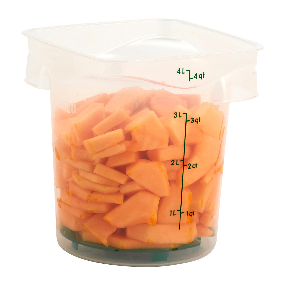 Cambro 4RFSPROPP190 FreshPro CamRounds Round Food Storage Container, 4 qt., Translucent - Translucent