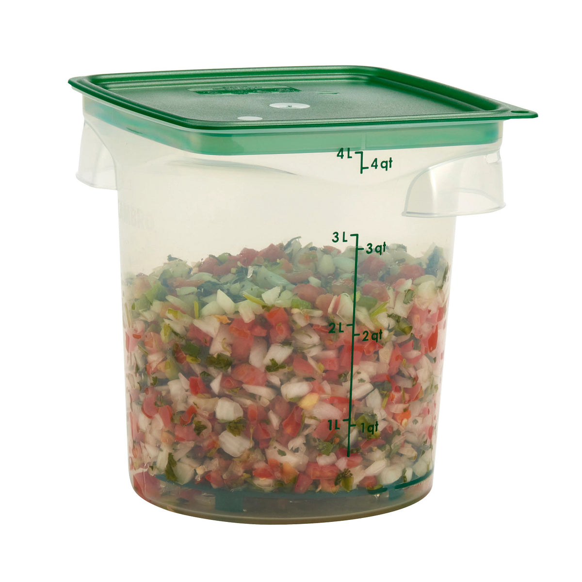 Cambro 4RFSPROPP190 FreshPro CamRounds Round Food Storage Container, 4 qt., Translucent - Translucent