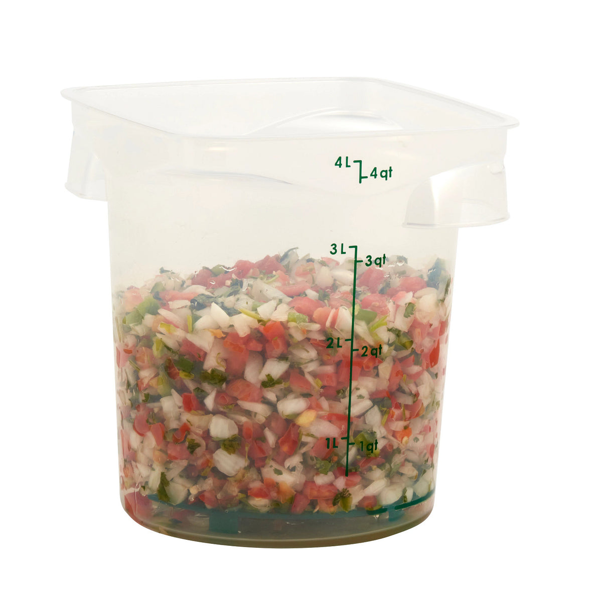 Cambro 4RFSPROPP190 FreshPro CamRounds Round Food Storage Container, 4 qt., Translucent - Translucent