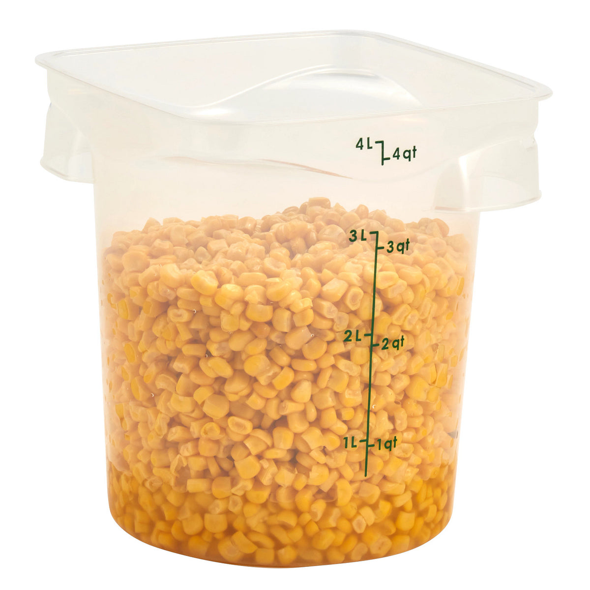 Cambro 4RFSPROPP190 FreshPro CamRounds Round Food Storage Container, 4 qt., Translucent - Translucent