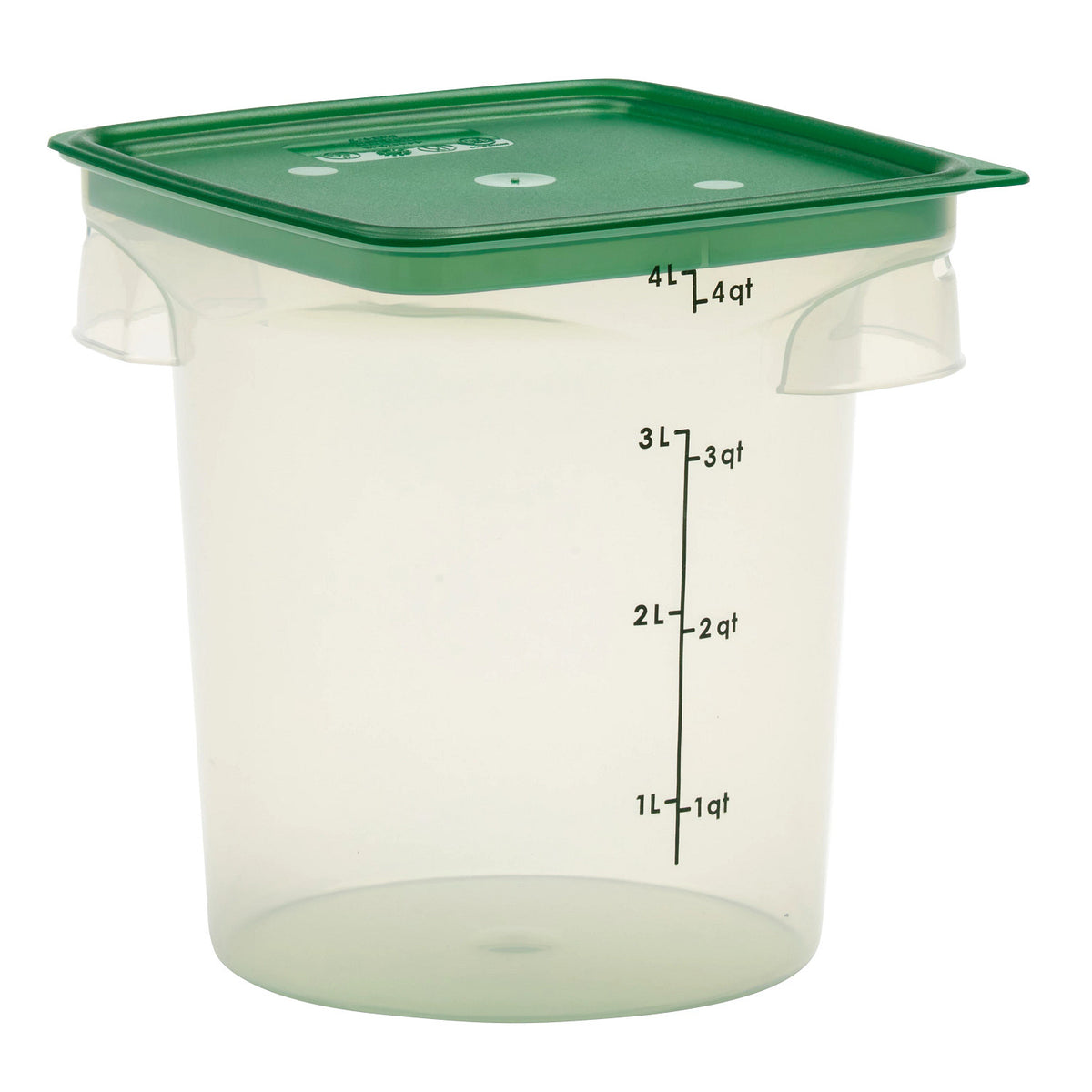 Cambro 4RFSPROPP190 FreshPro CamRounds Round Food Storage Container, 4 qt., Translucent - Translucent