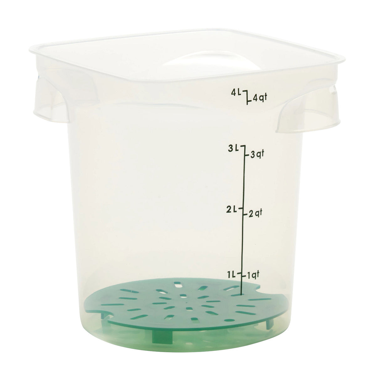 Cambro 4RFSPROPP190 FreshPro CamRounds Round Food Storage Container, 4 qt., Translucent - Translucent
