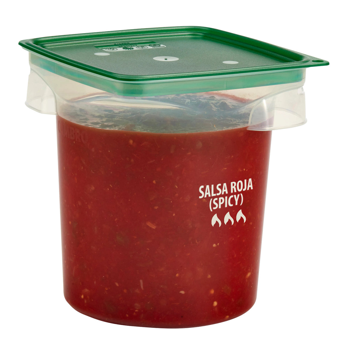 Cambro 4RFSPROPP190 FreshPro CamRounds Round Food Storage Container, 4 qt., Translucent - Translucent