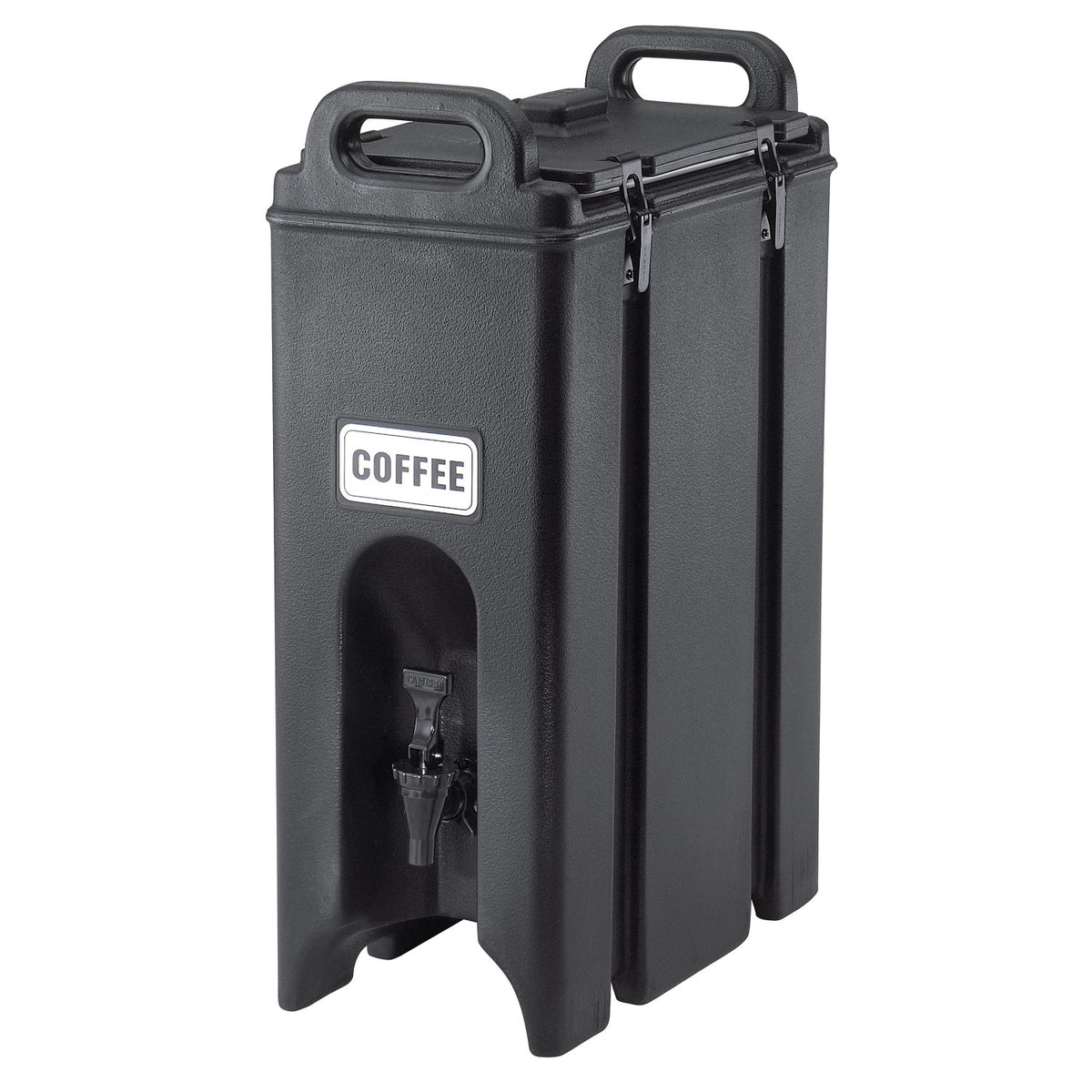 Cambro 500LCD110 Camtainer 4 3/4 gal. Insulated Beverage Dispenser, 86 Servings - Black
