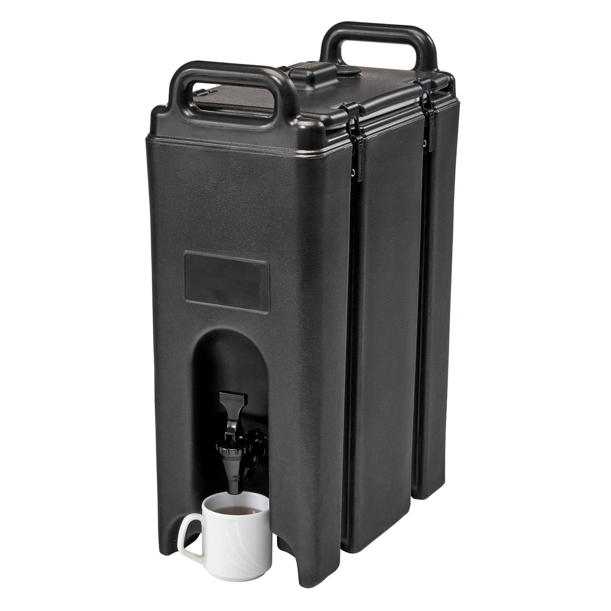 Cambro 500LCD110 Camtainer 4 3/4 gal. Insulated Beverage Dispenser, 86 Servings - Black